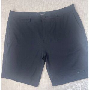 Travis Mathew Mens In the Boneyard Black Golf Shorts 40 Palm Tree